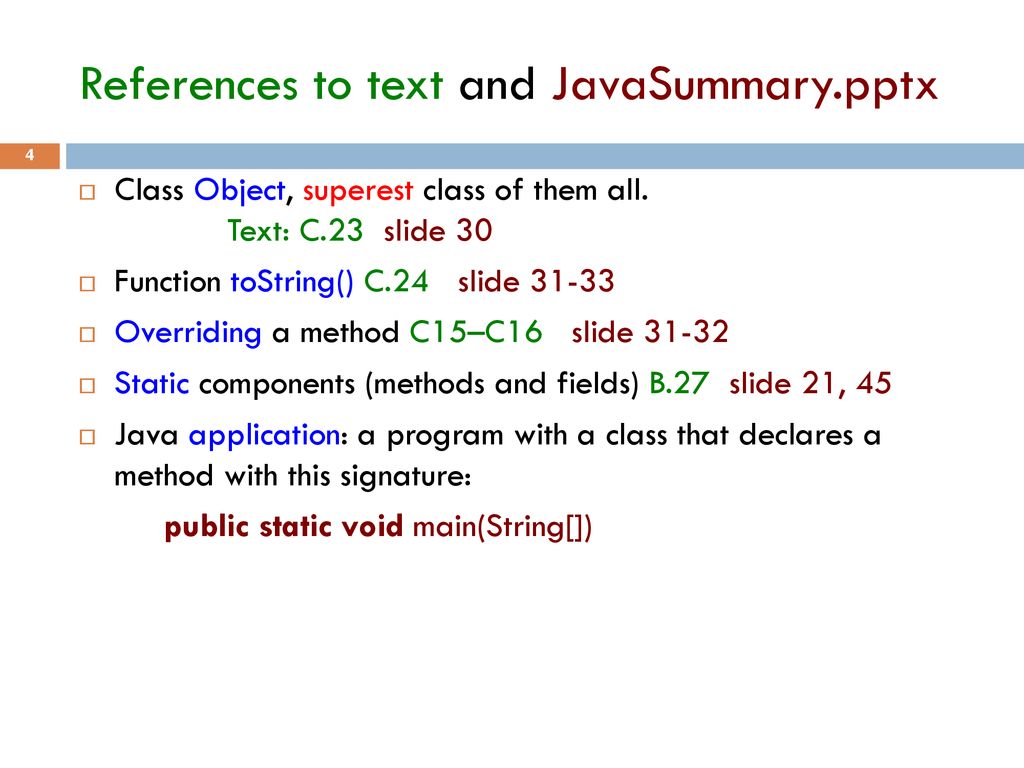 CS ENGRD 2110 Spring 2017 Lecture 4 The Class Hierarchy Static